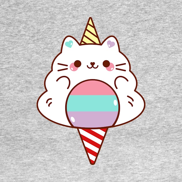 Magical Unicorn Cat Kitten Cotton Candy by mintcorner